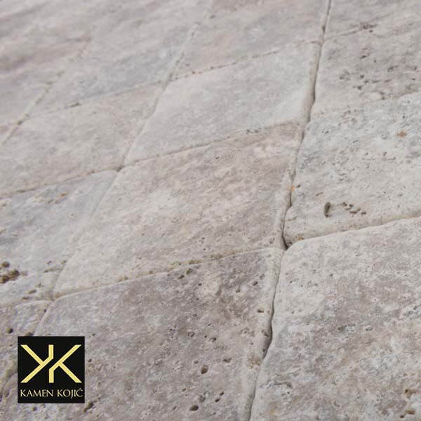 travertin silver 10x10cm